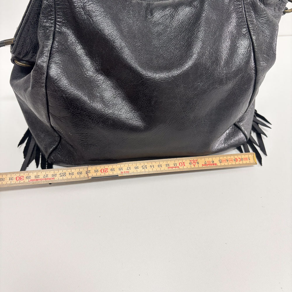 LIEBESKIND LEATHER FRINGE SHOPPER