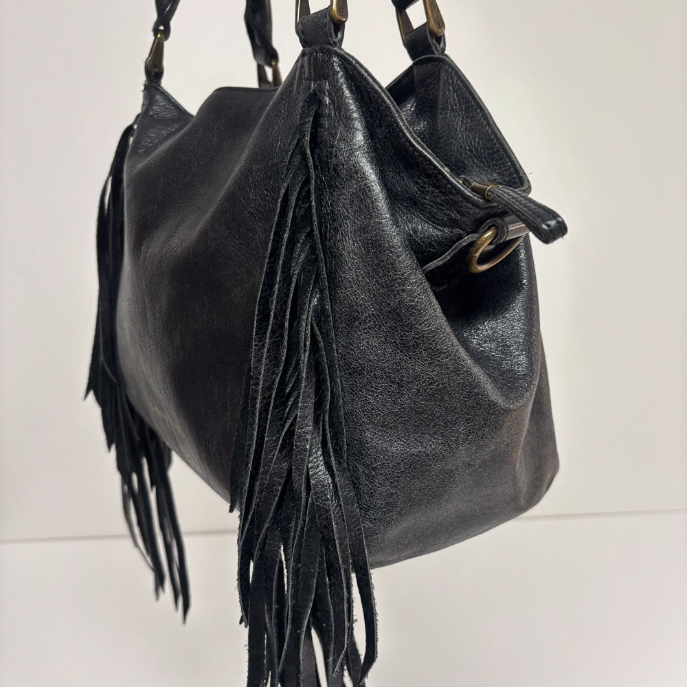 LIEBESKIND LEATHER FRINGE SHOPPER