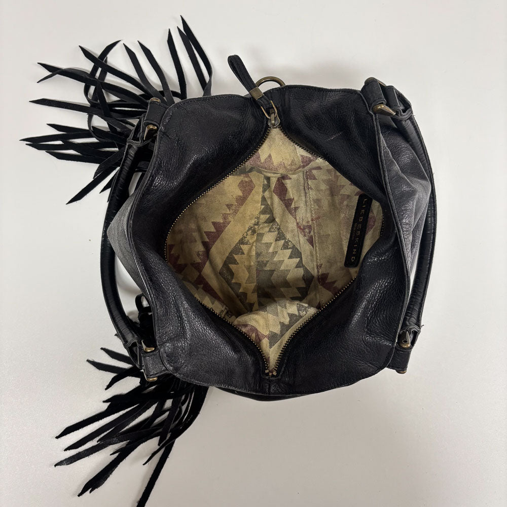 LIEBESKIND LEATHER FRINGE SHOPPER