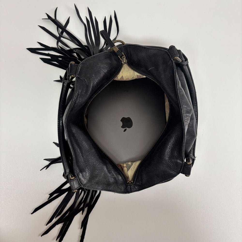 LIEBESKIND LEATHER FRINGE SHOPPER