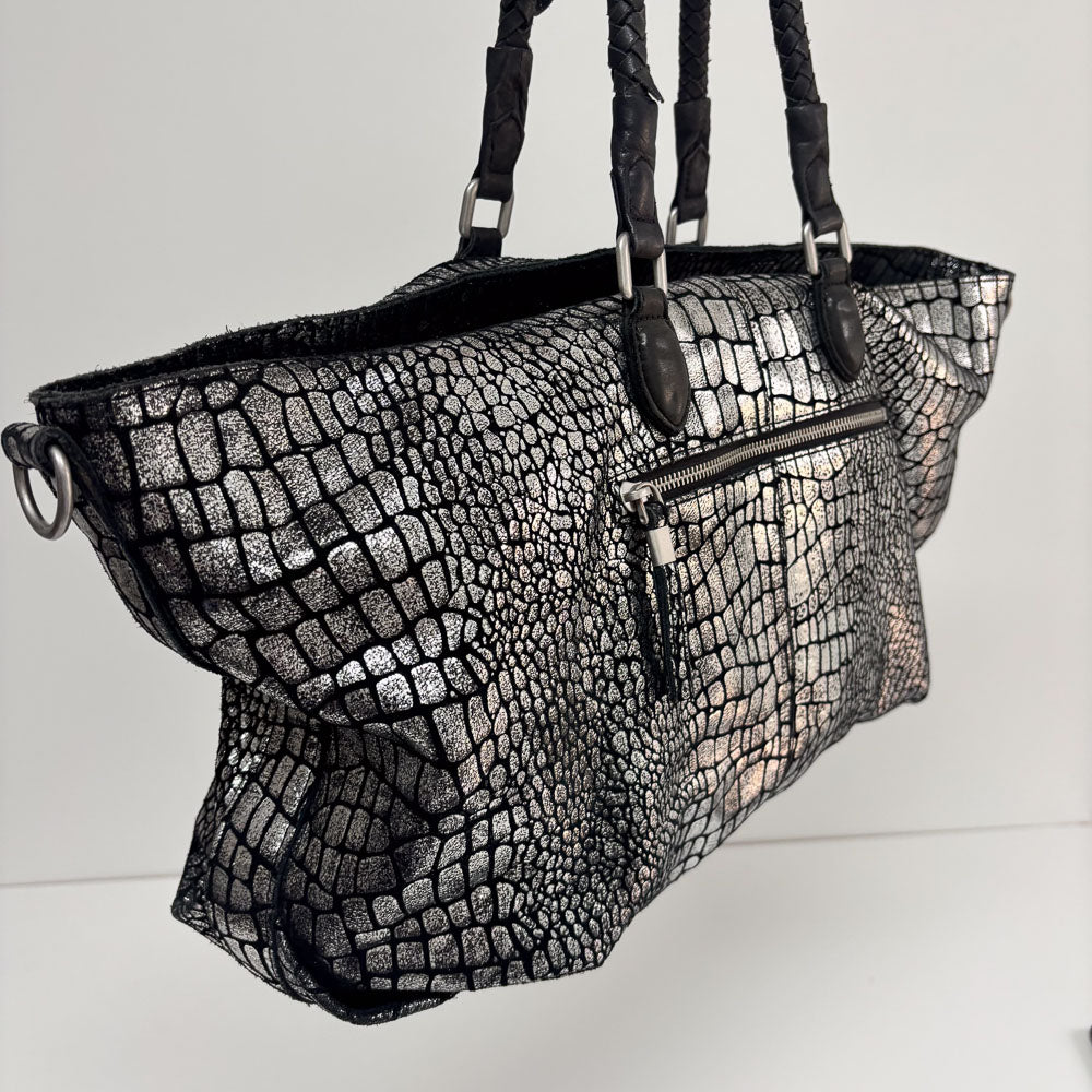LIEBESKIND SILVER SNAKE SHOPPER
