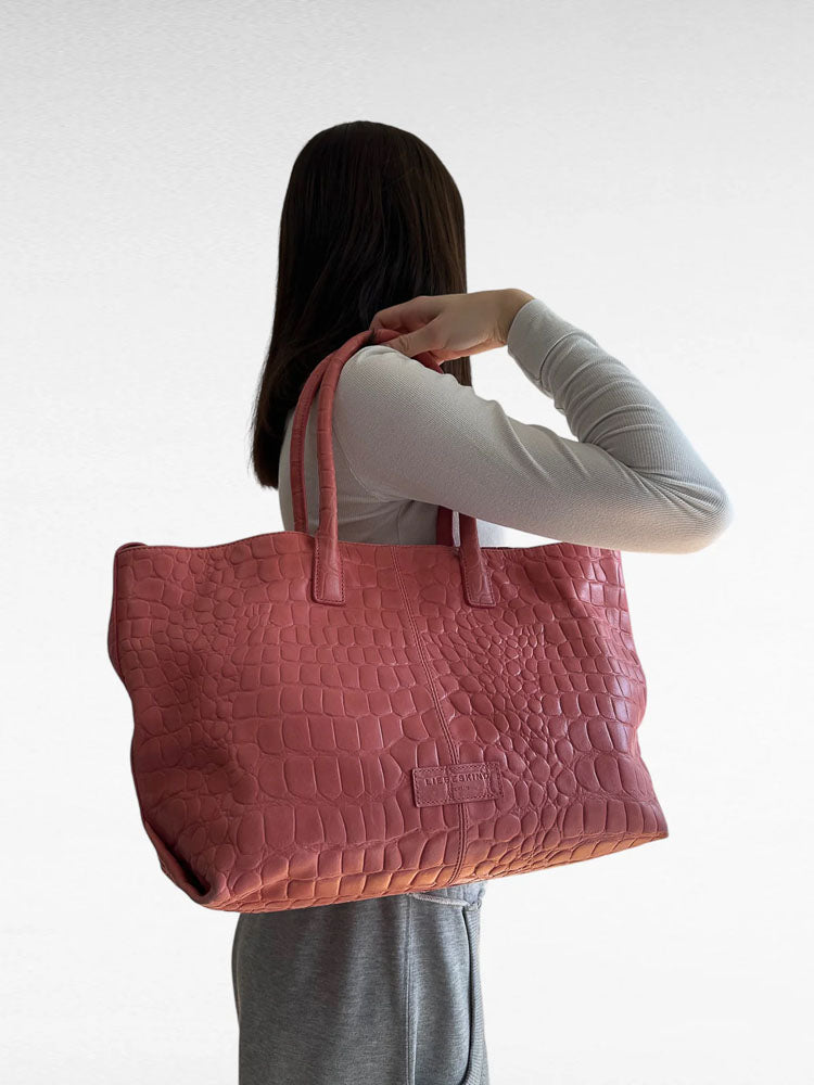 LIEBESKIND SNAKE SHOPPER RED